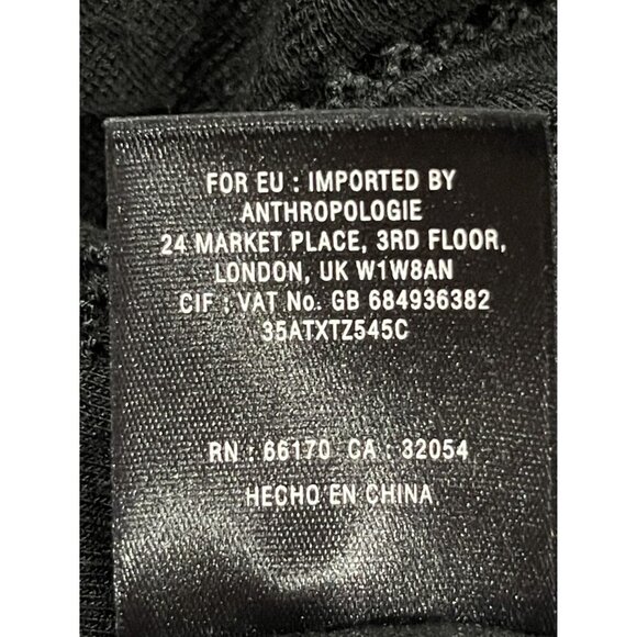 Maeve Anthropologie Black Textured Short Dress Size Small 3-Button Back Accent - Picture 8 of 10